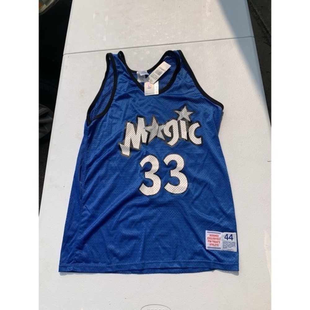 VTG‎ Orlando Magic #33 Grant Hill Champion Jersey Men's Large Blue NBA 90s new